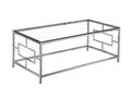 Modern Glass Coffee Table with Glass Shelf