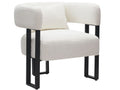 Scarlet Accent Chair in Ivory Boucle and Black