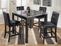 Signature Design by Ashley Maysville 5 PC Square Counter TBL Set in Black