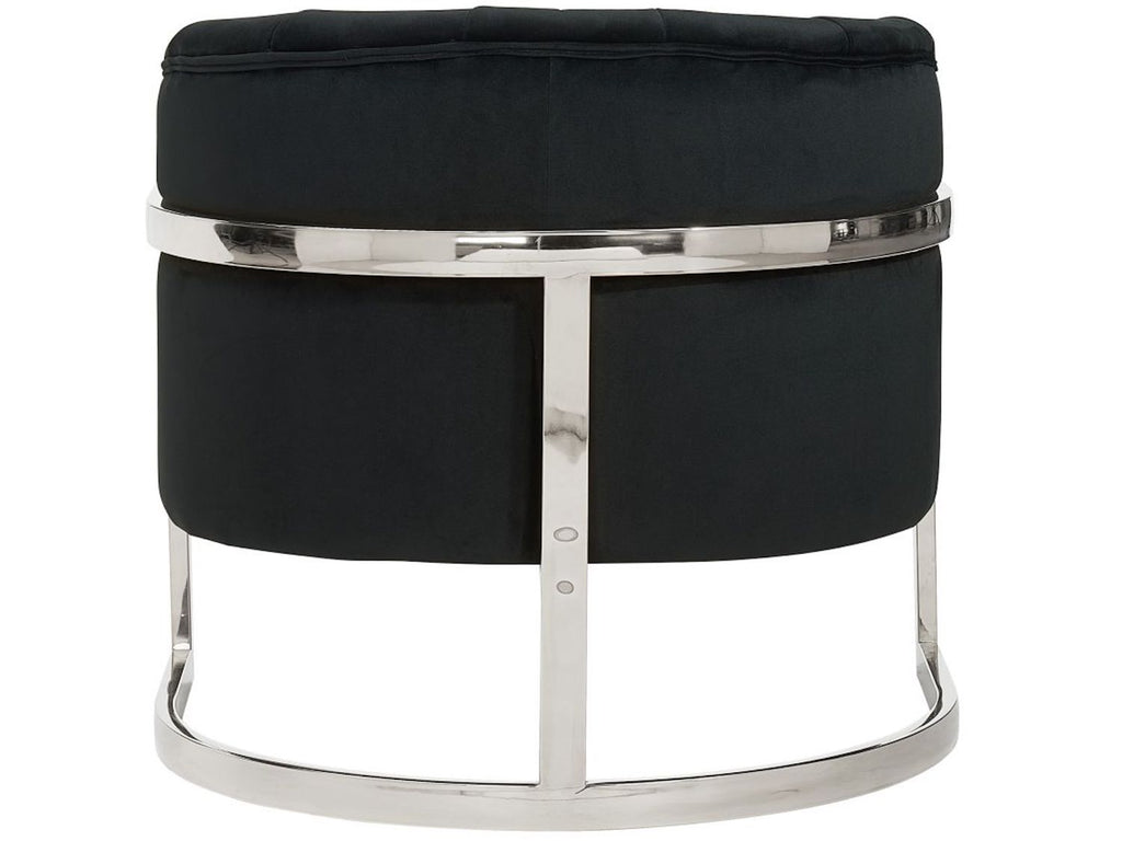 Tarra Accent Chair in Black and Chrome