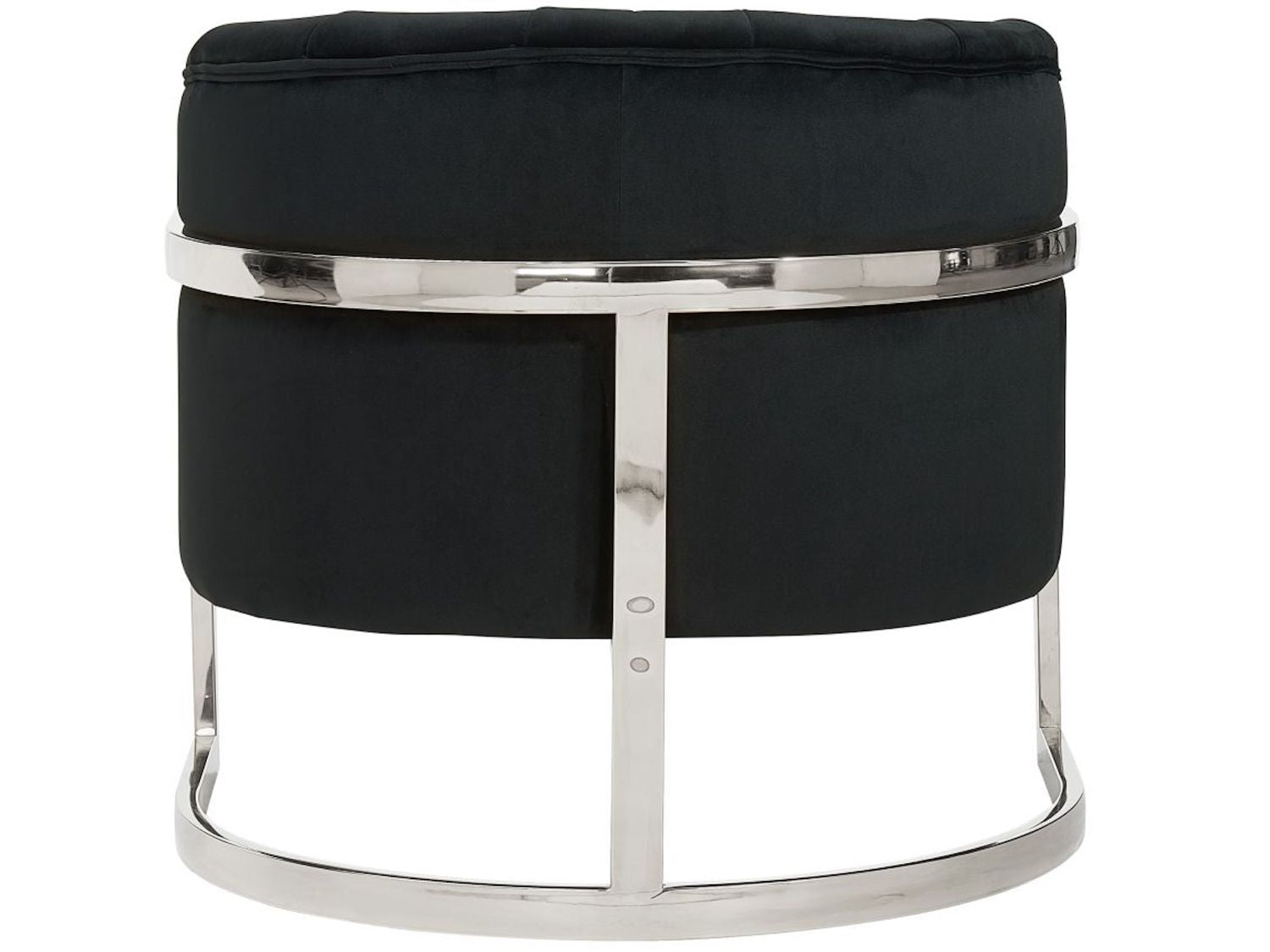 Tarra Accent Chair in Black and Chrome