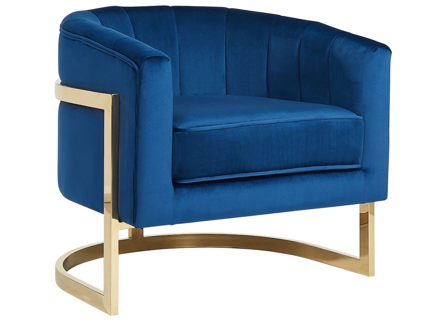 Tarra Accent Chair in Blue and Gold