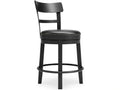 Valebeck Black UPH Swivel Barstool (1/CN)