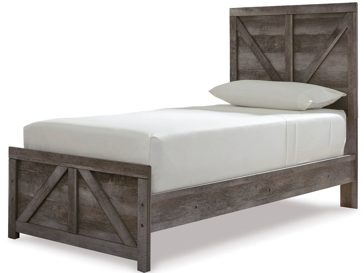 Wynnlow Twin Crossbuck Panel Bed