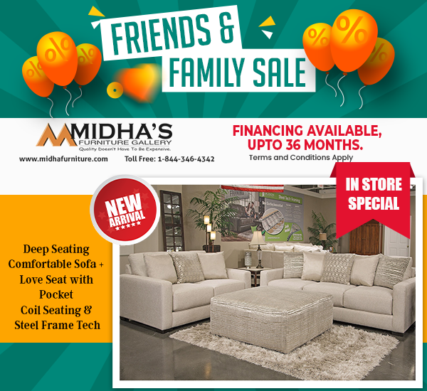 Midha Furniture offer financing on furniture