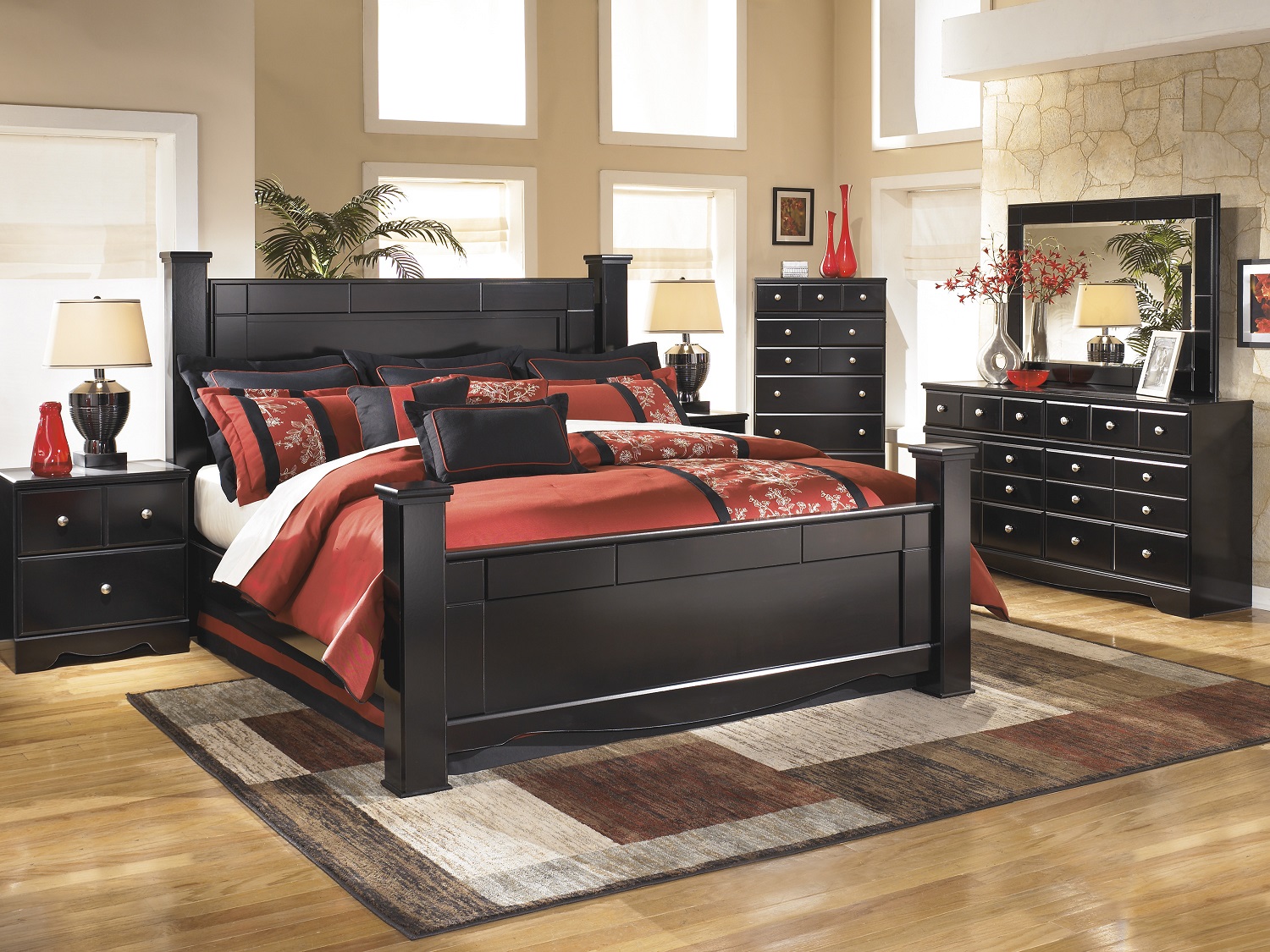 idf-7059ck-6pc bedroom-furniture-sets