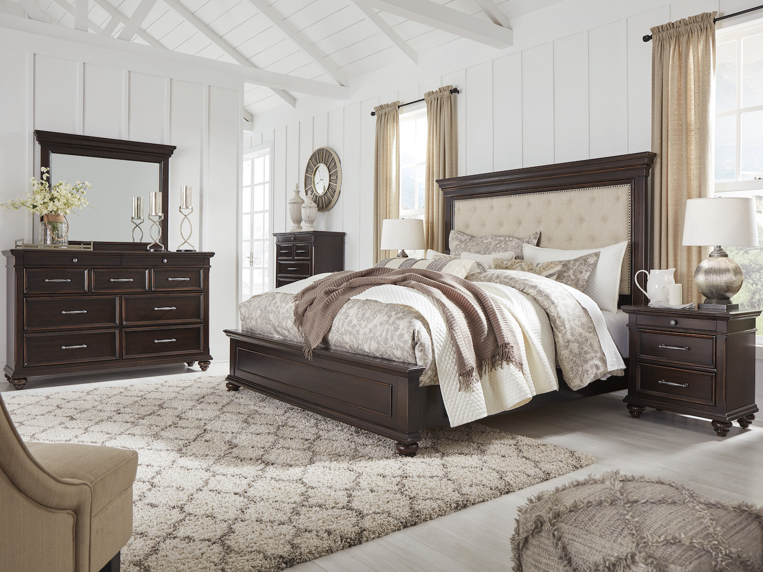 ashley furniture cream cottage bedroom set