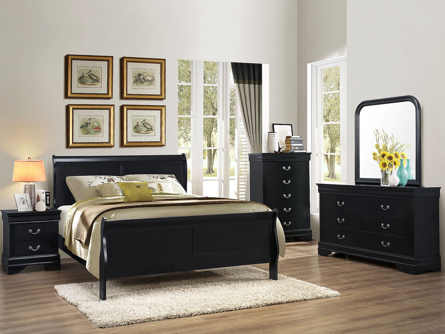 contemporary black bedroom furniture