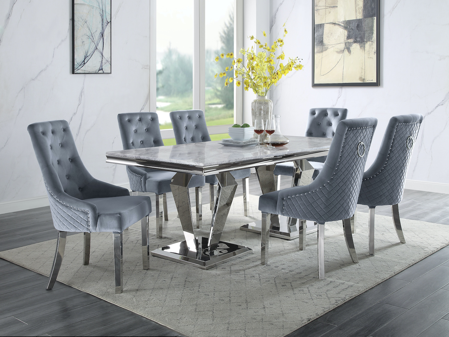 marble base dining room table