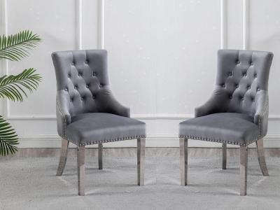 Fancy Chair (Grey Velve) 2 PC by Midha's Furniture Serving Brampton, Mississauga, Etobicoke, Toronto, Scraborough, Caledon, Cambridge, Oakville, Markham, Ajax, Pickering, Oshawa, Richmondhill, Kitchener, Hamilton and GTA area