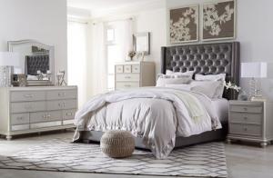 Wide range of Ashley Traditional 6 Pc Queen Bedroom Set available at a low price. Buy Coralayne 6 Pc Queen Bedroom Set in Silver color up to 40% Off.