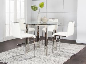 Cramco Tomasso Modern Dining Table Set with Glass Top, Tom/Dana, Dining Room Sets, Cramco Tomasso Modern Dining Table Set with Glass Top from Cramco