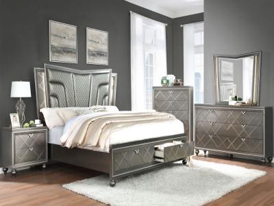Aisha 6 PC Queen Bedroom Set by Midha's Furniture Serving Brampton, Mississauga, Etobicoke, Toronto, Scraborough, Caledon, Cambridge, Oakville, Markham, Ajax, Pickering, Oshawa, Richmondhill, Kitchener, Hamilton and GTA area