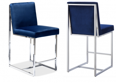 Amorra counter-height chair (Navy) by Midha's Furniture Serving Brampton, Mississauga, Etobicoke, Toronto, Scraborough, Caledon, Cambridge, Oakville, Markham, Ajax, Pickering, Oshawa, Richmondhill, Kitchener, Hamilton and GTA area