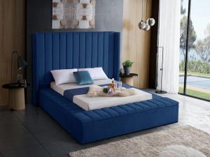 Wide range of Casual Bedroom set available at a low price. Buy Blue Velvet Storage Fabric Queen Bed at up to 40% Off.