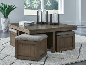 Boardernest Coffee Table with 4 Stools, t738-20, Coffee Tables, Boardernest Coffee Table with 4 Stools from Ashley