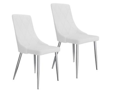 Devo Side Chair, set of 2 in White by Midha's Furniture Serving Brampton, Mississauga, Etobicoke, Toronto, Scraborough, Caledon, Cambridge, Oakville, Markham, Ajax, Pickering, Oshawa, Richmondhill, Kitchener, Hamilton and GTA area