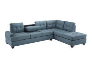 Dunstan 2 PC Sectional W/Reversible Chaise, 9367BU, Sectionals, Dunstan 2 PC Sectional W/Reversible Chaise from Homelegance