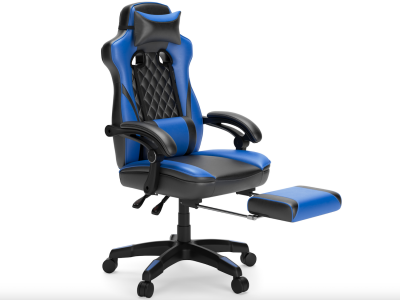 Lynxtyn Home Office Swivel Desk Chair (Blue) by Midha's Furniture Serving Brampton, Mississauga, Etobicoke, Toronto, Scraborough, Caledon, Cambridge, Oakville, Markham, Ajax, Pickering, Oshawa, Richmondhill, Kitchener, Hamilton and GTA area