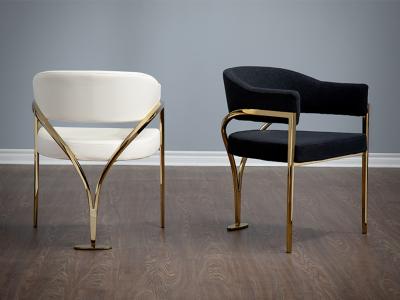 Magnum Gold Accent Chair (1PC) by Midha's Furniture Serving Brampton, Mississauga, Etobicoke, Toronto, Scraborough, Caledon, Cambridge, Oakville, Markham, Ajax, Pickering, Oshawa, Richmondhill, Kitchener, Hamilton and GTA area