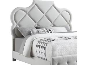 Oyster Luxe Queen Upholstered Bed Only, D249-251, Beds, Oyster Luxe Queen Upholstered Bed Only from Accentrics Home