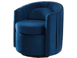 Sage Chair Blue Velvet, 120808-BL, Accent Chairs, Sage Chair Blue Velvet from K-Living