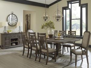 Wide range of Ashley Casual Dining Set available at a low price. Buy Wyndahl 7 PC Dining Set in Rustic Brown color Made of engineered wood up to 40% Off.