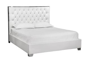 Xcella Kroma Modern White Leatherette Queen Bed, GY-0218, Beds, Xcella Kroma Modern White Leatherette Queen Bed from MI-XC